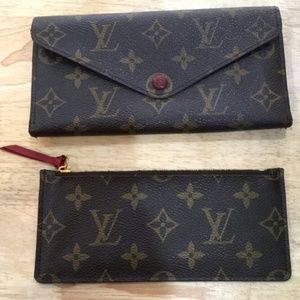 Louis Vuitton Red Josephine Monogram Cherry Wallet W/ Coin Purse
